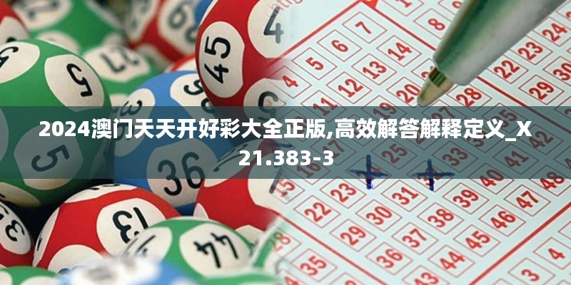 2024澳门天天开好彩大全正版,高效解答解释定义_X21.383-3