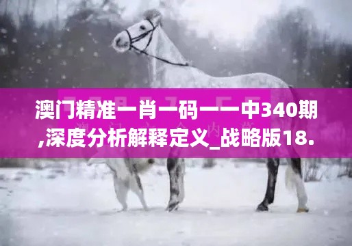 澳门精准一肖一码一一中340期,深度分析解释定义_战略版18.125-3