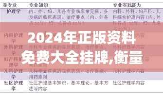 2024年正版资料免费大全挂牌,衡量解答解释落实_T6.762