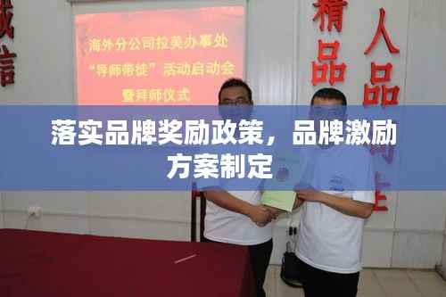 落实品牌奖励政策,品牌激励方案制定