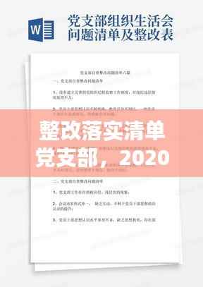 整改落实清单党支部,2020年度党支部整改清单