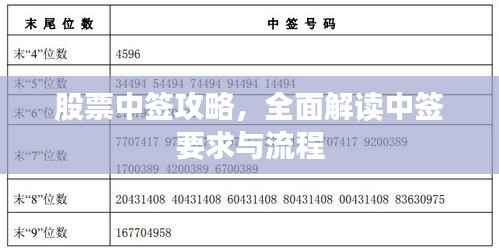 股票中签攻略,全面解读中签要求与流程